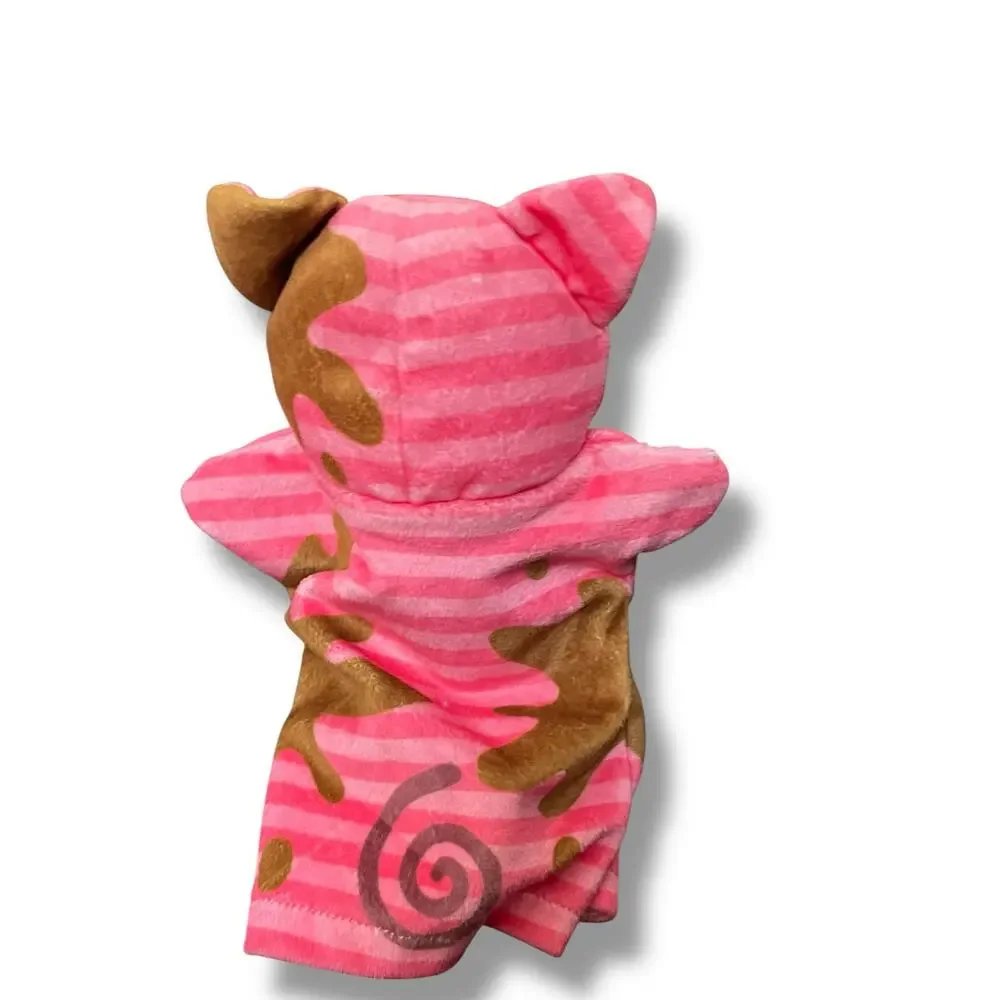 Melissa & Doug Hand Puppets Prince Cow Tiger Plush Pretend Play Drama Set Lot 3